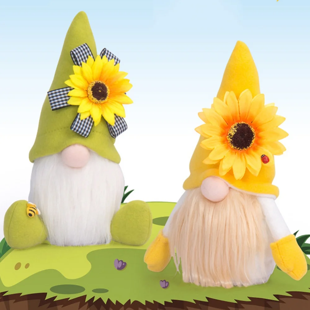 

World Bee Day Decorations Handmade Spring Gnome Swedish Tomte Ornaments Sunflower Gnomes Spring Summer Home Decor