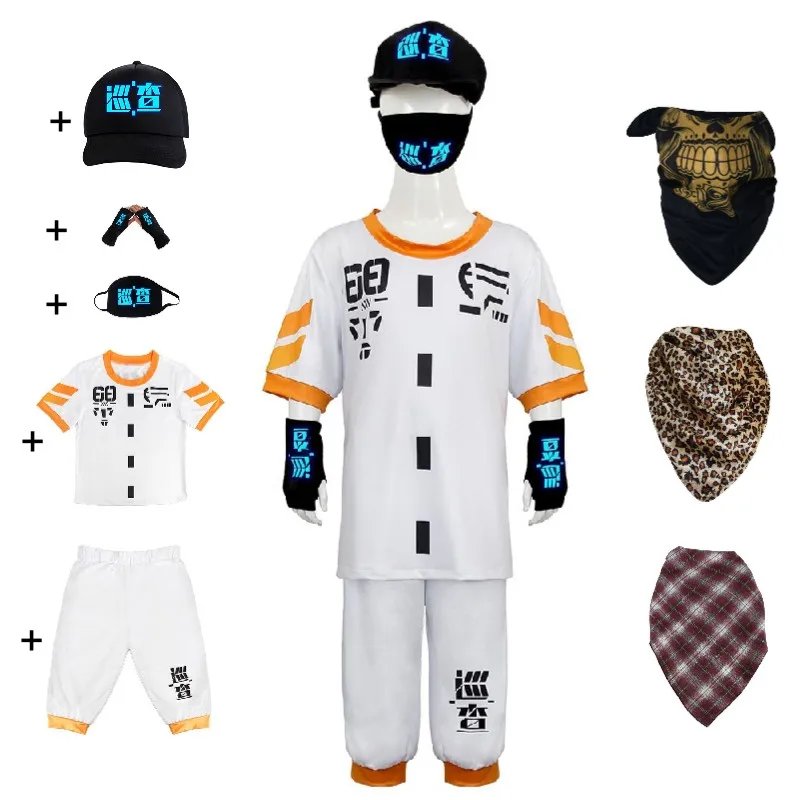 

Костюм для косплея PUBG, Детский костюм унисекс, топ, штаны, маска для лица, перчатки, шапка, Хэллоуин, для вечевечерние НКИ, изысканная Аниме иг...