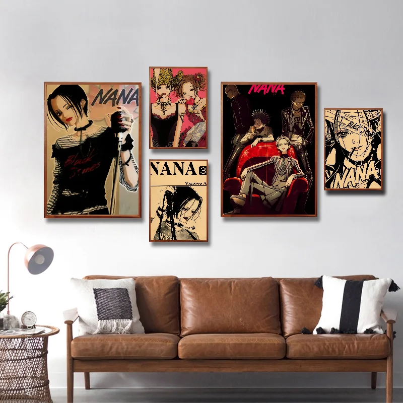 Забавный японский аниме Нана Осаки плакат самоклеящаяся художественная
