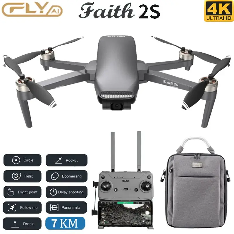 

2022 Upgrade Version C-FLY Faith 2S Drone With 4K HD Camera 3-Axis Gimbal Professional RC Quadcopter 35min Flight 7KM Helicopter