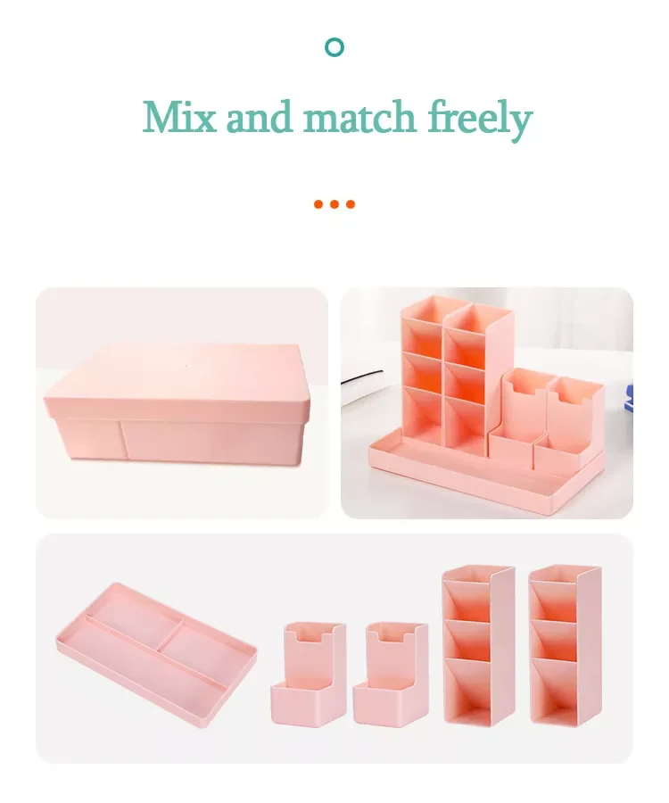 

Capacity Cute Desk Accessories Pen Holder Pencil Storage Box Desktop Organizer Case School Office Stationery