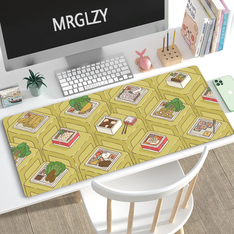 

40*90cm Cute Sushi Big Mouse Pad XXL Playmats Cartoon Carpets Rugs Japanese-style Pink Large Keyboard MouseMat for Lapto Gamer