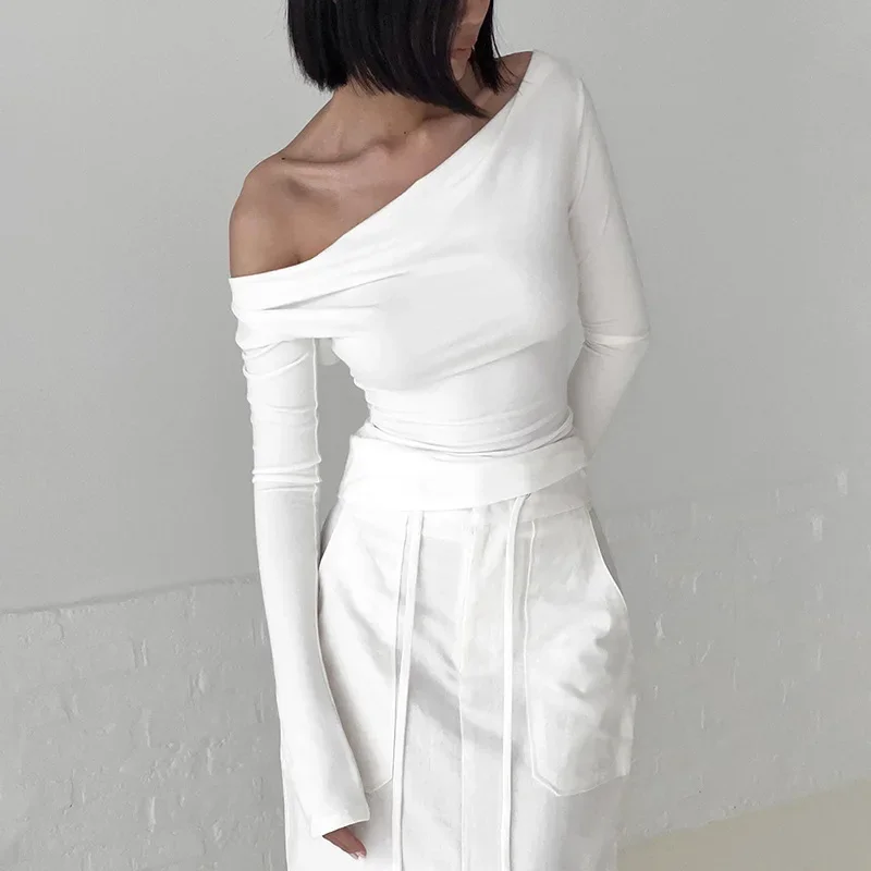 Женский однотонный топ с открытой спиной элегантная пикантная футболка длинным