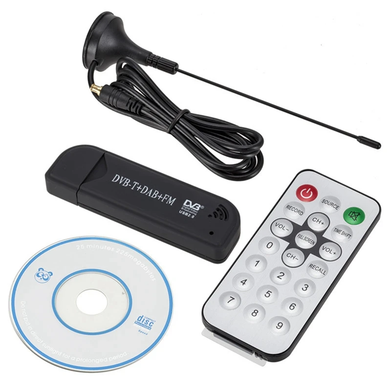 

HFES Высокое качество USB2.0 цифровой DVB-T SDR + DAB + FM ТВ-тюнер приемник SDR TV Stick RTL2832U + FC0012