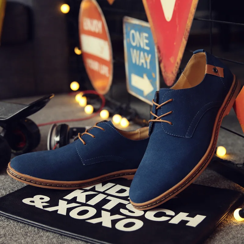

Spring Men's Fashion Casual Shoes Simple Pointed Toe Dress Shoes Business Wedding Men's Leather Shoes Plus Size Men's Shoes