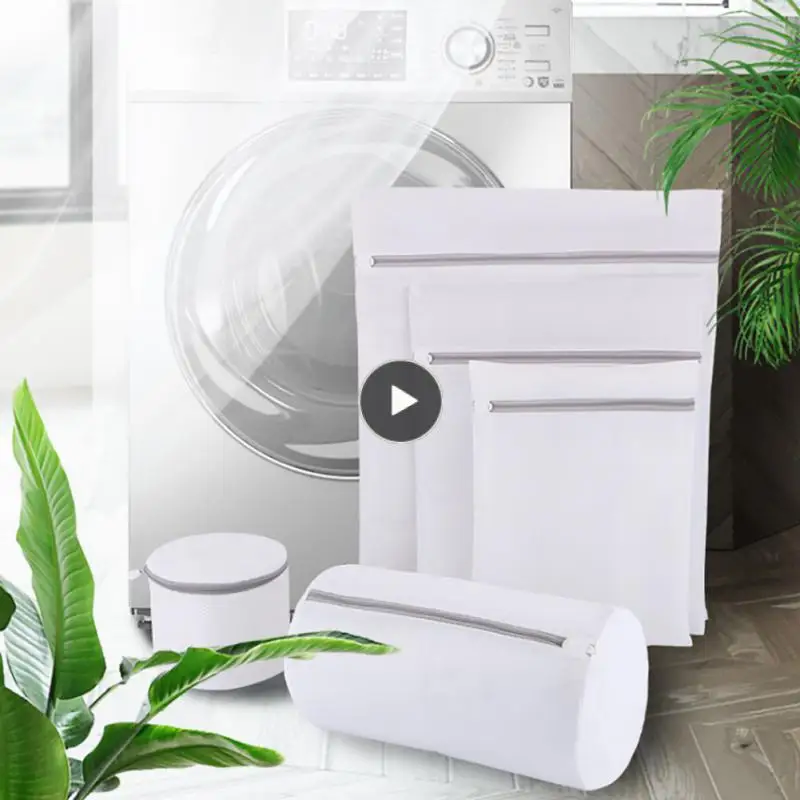 

Household Lingerie Washing Mesh Laundry Bag Polyester Laundry Wash Bags For Washing Machine Travel Protable Storage Bag