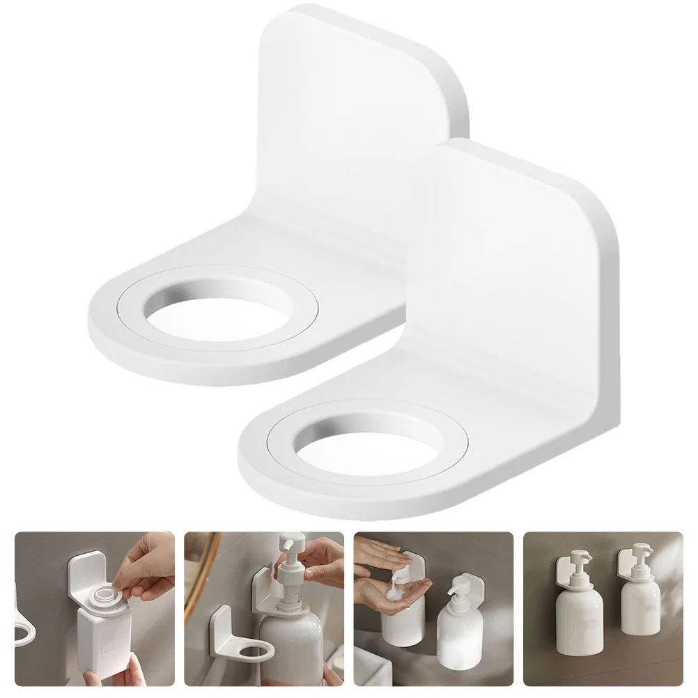 

Bottle Shampoo Wall Holder Hook Dispenser Soap Hangershower Adhesive Laundry Room Accessories Hand Bathroom Hanging Shelves Self