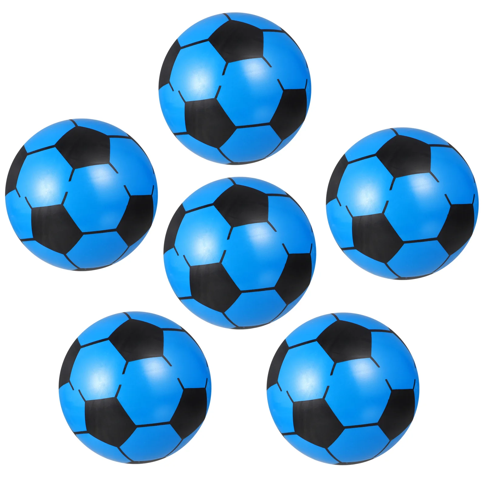 

6 Pcs Kids Football Plastic Toy Inflatable Footballs Summer Toys Soccer Pvc Child Playset Outdoor