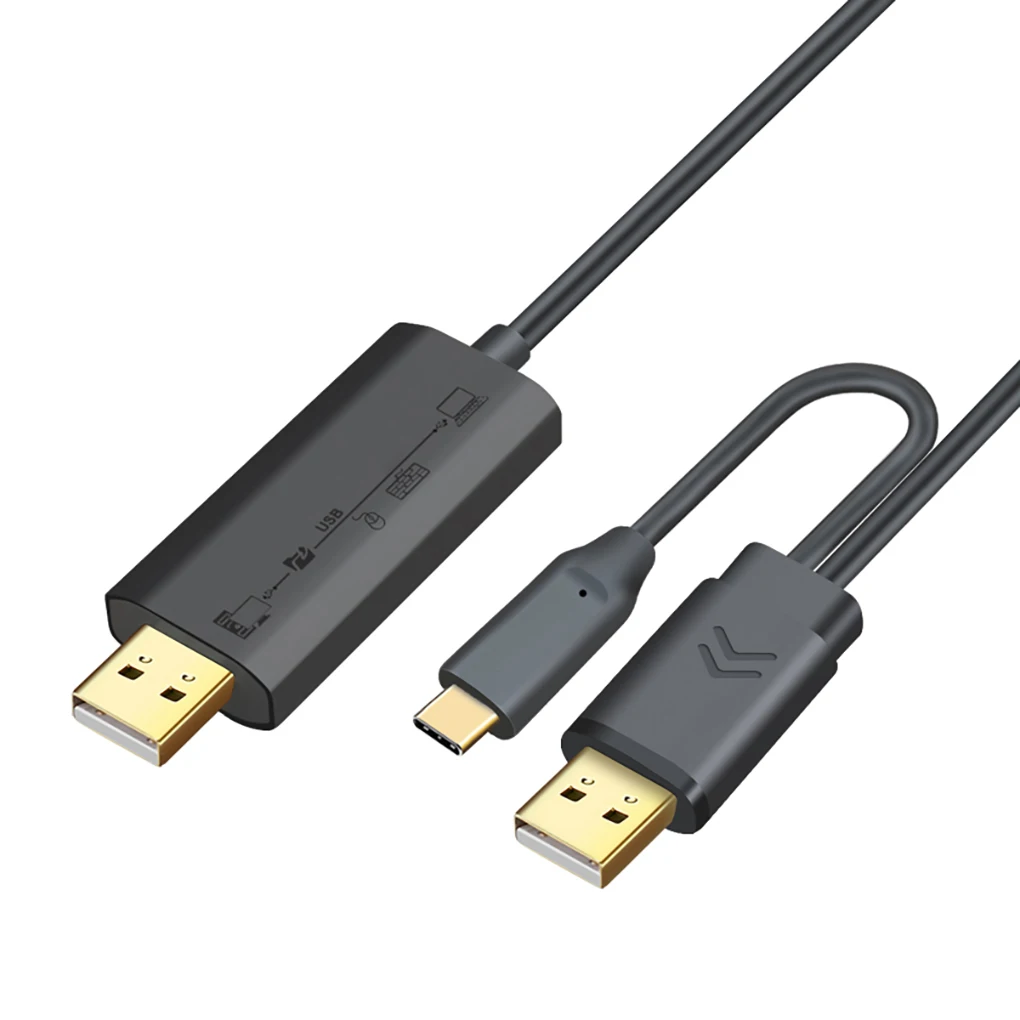 

PC to PC Sync Data Cable Mouse Keyboard Link Cord Portable File Transfer Bridge Laptop Desktop Computer Accessories