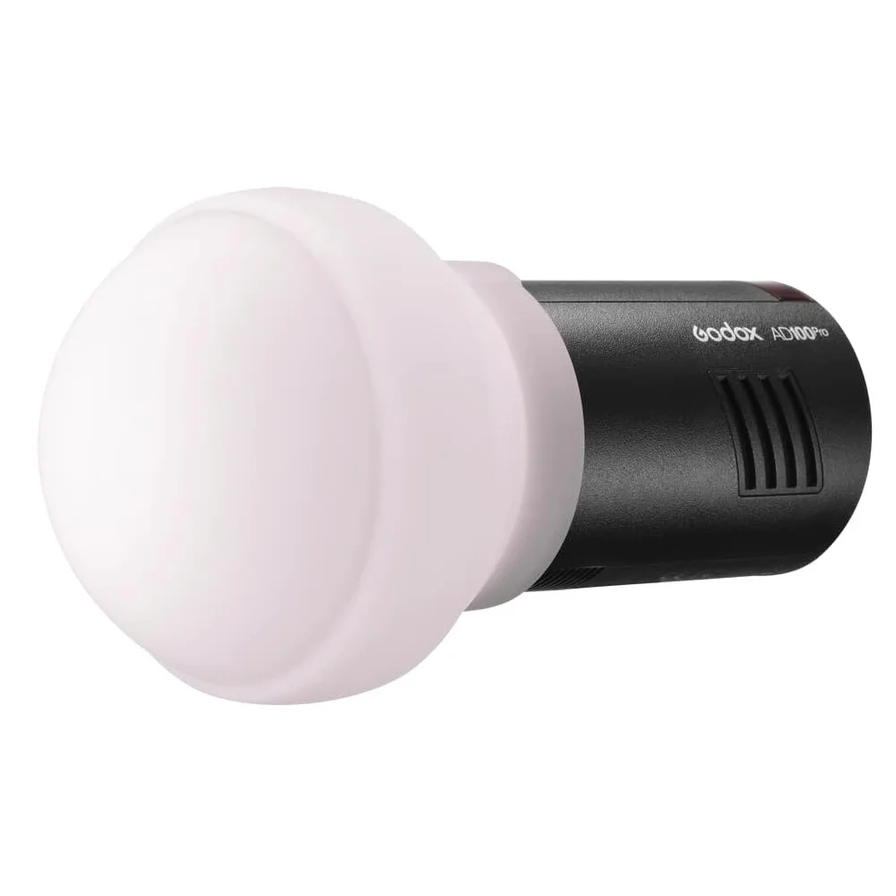 Фото Mcoplus AK-R22 Складной диффузионный купольный диффузор вспышки для Godox V1 V1Pro V100 AD100Pro с круглой головкой вспышки AD200Pro (с H200R) №2