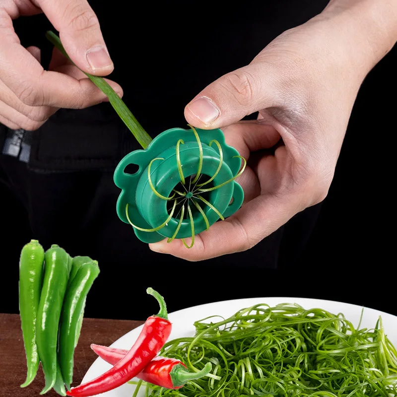 

Multifunctional Green Onion Easy Slicer Small Portable Veggie Cutter Reusable Washable Wire Cutter Shredder Kitchen Gadgets