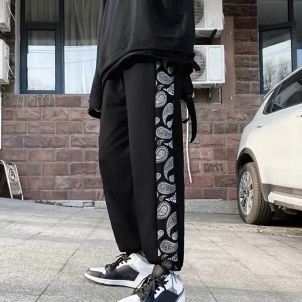 

Trendy Loose Lace-up Pants Sweatpants Sports Pants Autumn Patchwork