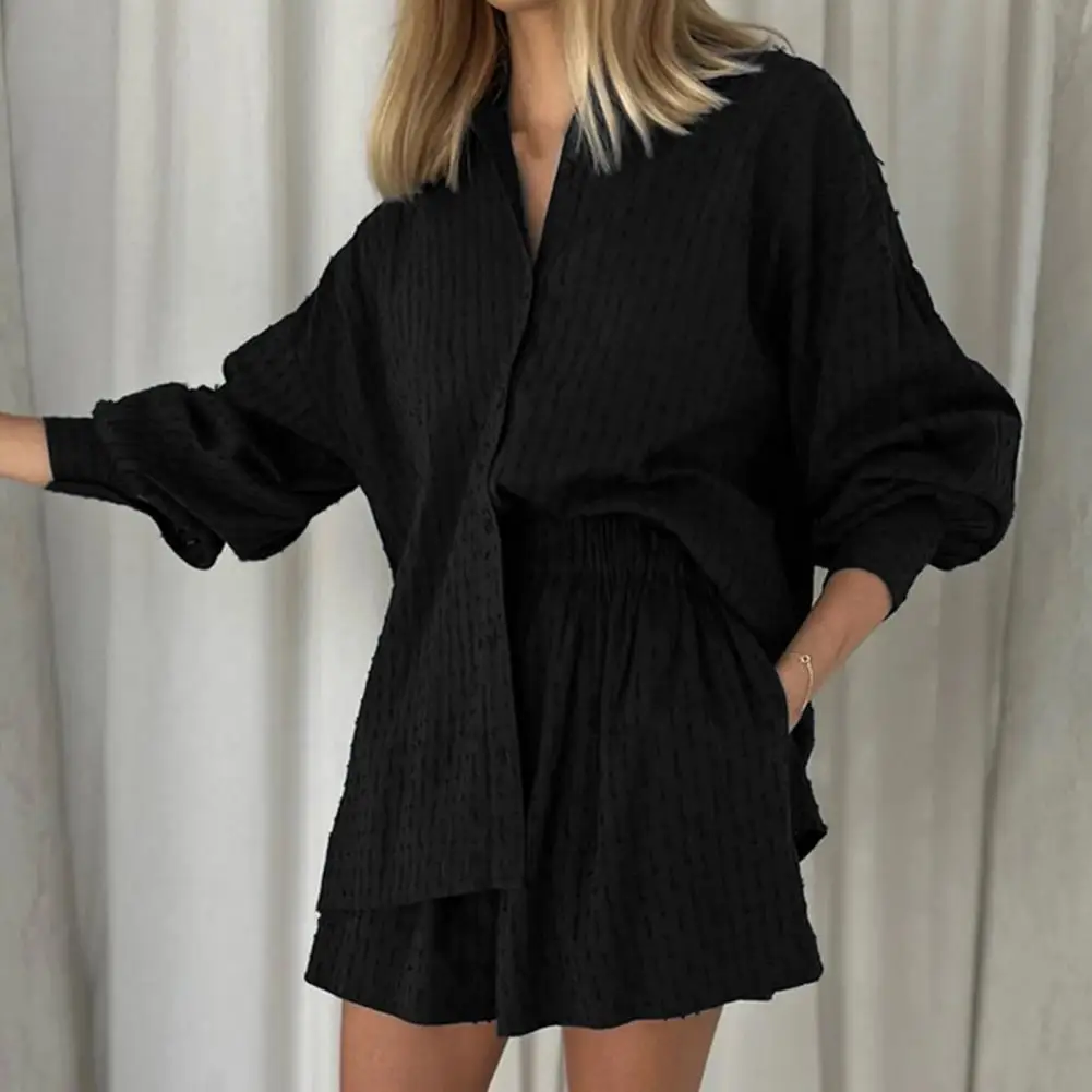 

Y2k Shirt Jacquard Bubble Sleeves Sets Of Women 2 Pieces New In Matching Sets Casual Women Clothing