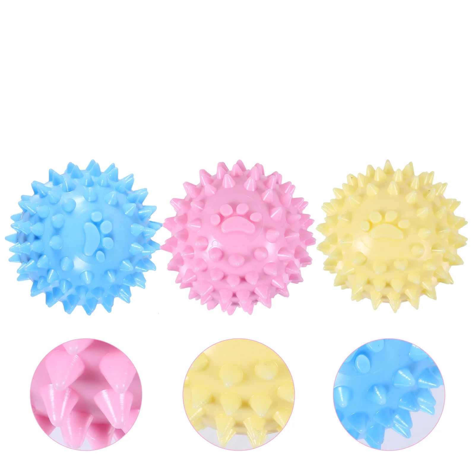 

3 Pcs Teeth Cleaning Ball Dog Plaything Interactive Toy Pet Chewing Tpr Playing Tennis balls for dogs