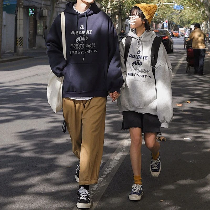

Hooded Sweatshirts European and American Street Tide Brand Long Sleeved Sweater Boy and Girls Hoodie Sport Casual Sweatshirt Top
