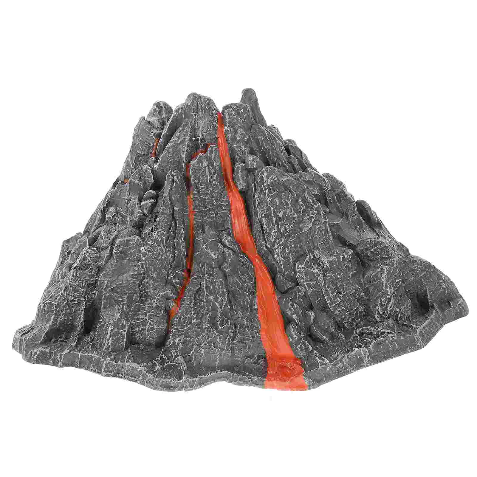 

Three-dimensional Static Volcano Model Child Toys Aquarium Mountain Pvc Volcanic Magma