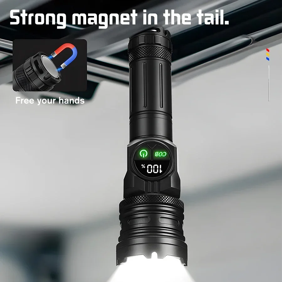 Самый мощный светодиодный тактический фонарик перезаряжаемый через USB