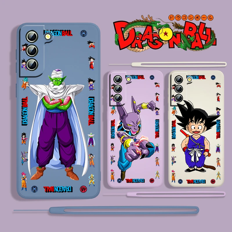 

Anime Dragon Ball DBZ For Samsung Galaxy S22 S21 S20 S10 Note 20 10 Ultra Plus Pro FE Lite Liquid Rope Silicone Phone Case Cover