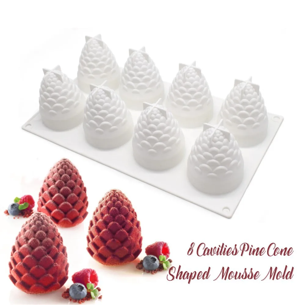 

3D Strawberry Silicone Mold for Baking Mousse Cake Dessert Mold Pastry Chocolate Mold Peach.Cherry Fruit Shape Cake Decor Mold