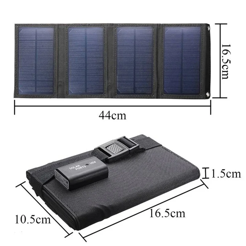 foldable outdoor travel portable solar charger for phone battery hiking camping usb 5v solar panel emergency portable power cell free global shipping