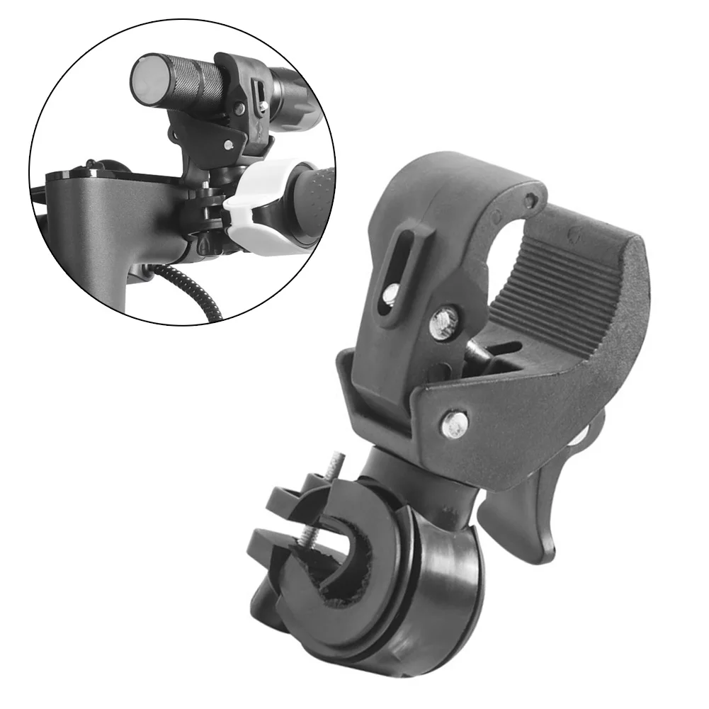 

Bicycle Scooter 90Degree Rotating Handlebar Mount LED Flashlight Holder Clip Durable PE Scooter Front Light Troch Holder Bracket
