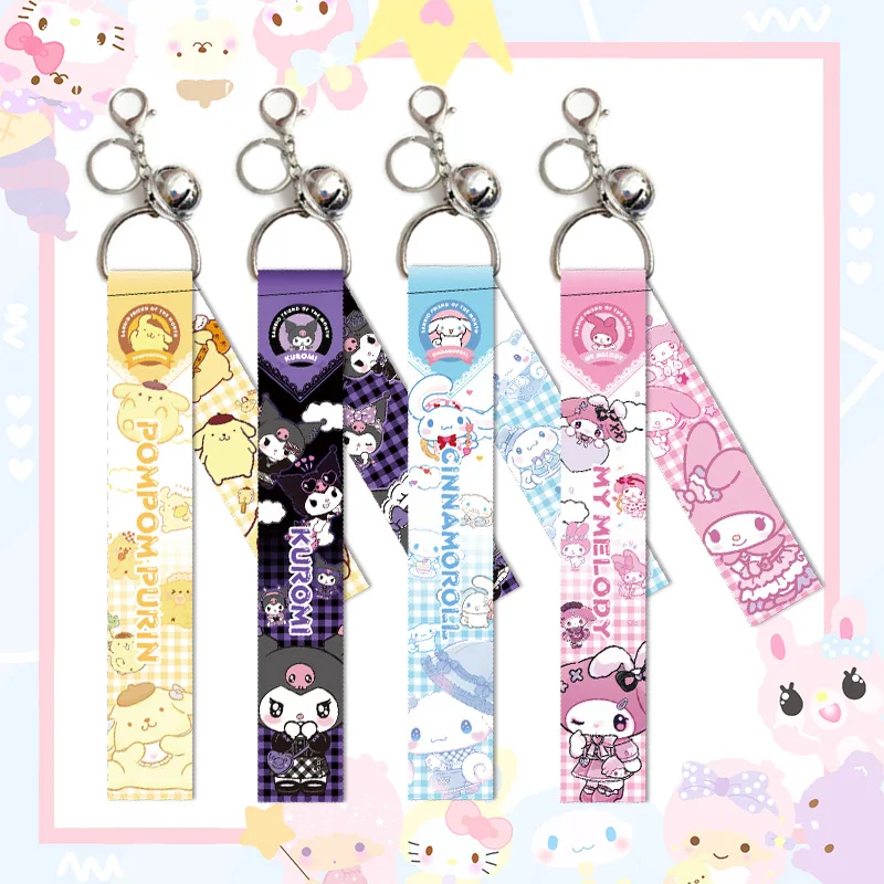 

Sanrio Purin Kuromi Mymelody Cinnamoroll Cartoon Pendant Colorful Streamer Pendant Student Backpack Pendant Key Chain Key Buckle