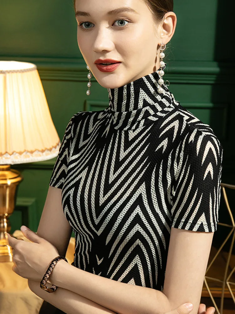 Женский танцевальный костюм с кружевной линией футболка в современную