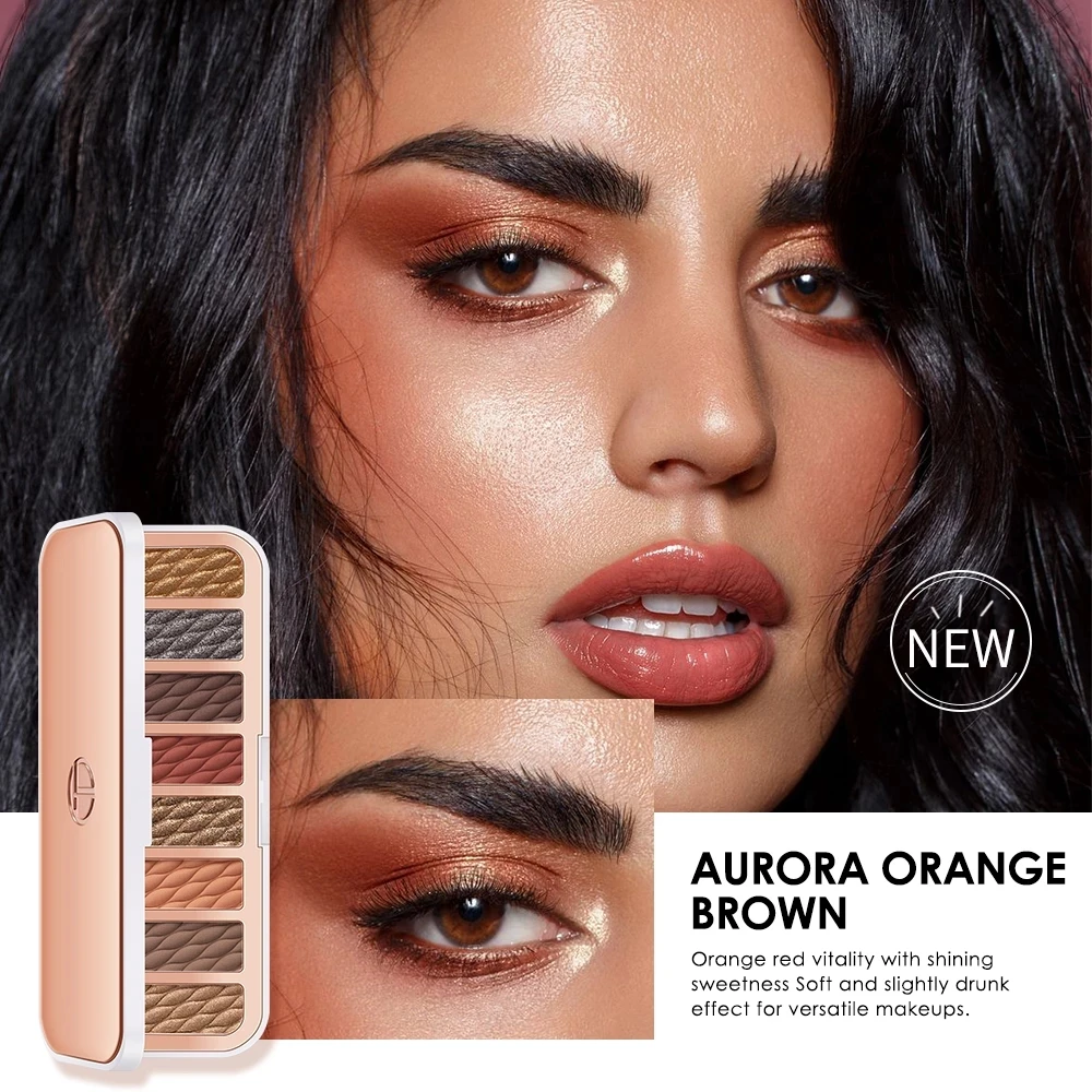 

Палитра теней для век O.TW O.O, 8 цветов, тени для век, блестящий хайлайтер, матовый Шиммер, пигментная пудра, поддон для макияжа глаз