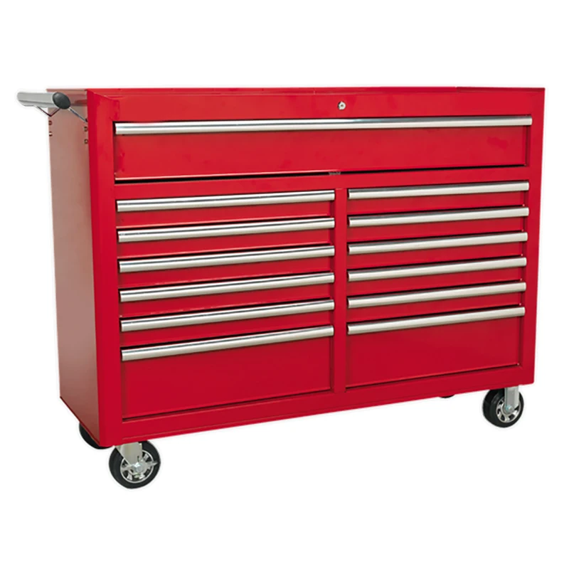

42 Inch Heavy duty workshop Large Drawer Roller Metal Combo trolley garage storage Tool cabinet With Wooden Top workbench