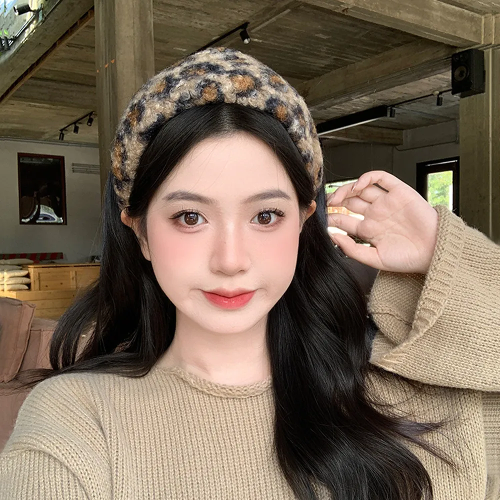 Новая винтажная повязка на голову из овечьей шерсти для женщин широкая волос с