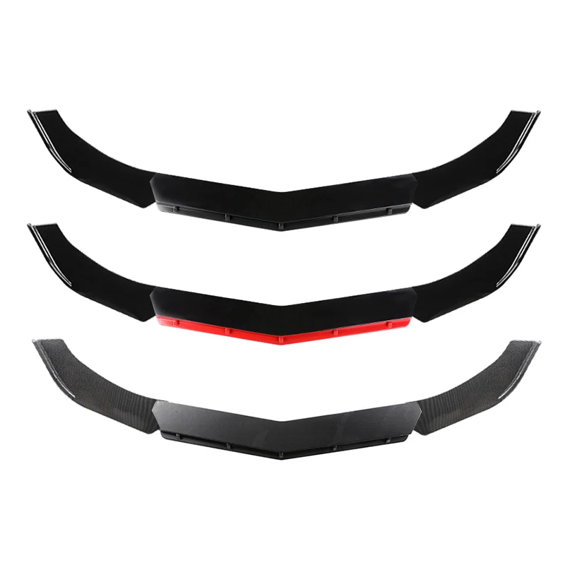 

Car Front Bumper Universal Three-stage Sports Front Shovel Front Lip Modified To Surround Road Type For BMW Mercedes-Benz Toyota