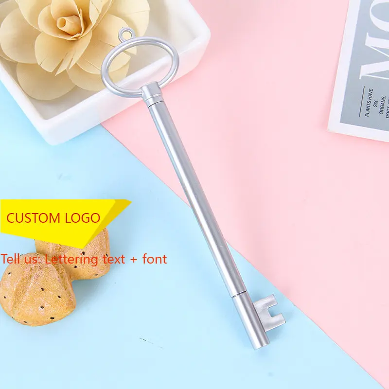 

100 шт., изящные гелевые ручки в форме ключа, 0,5 мм