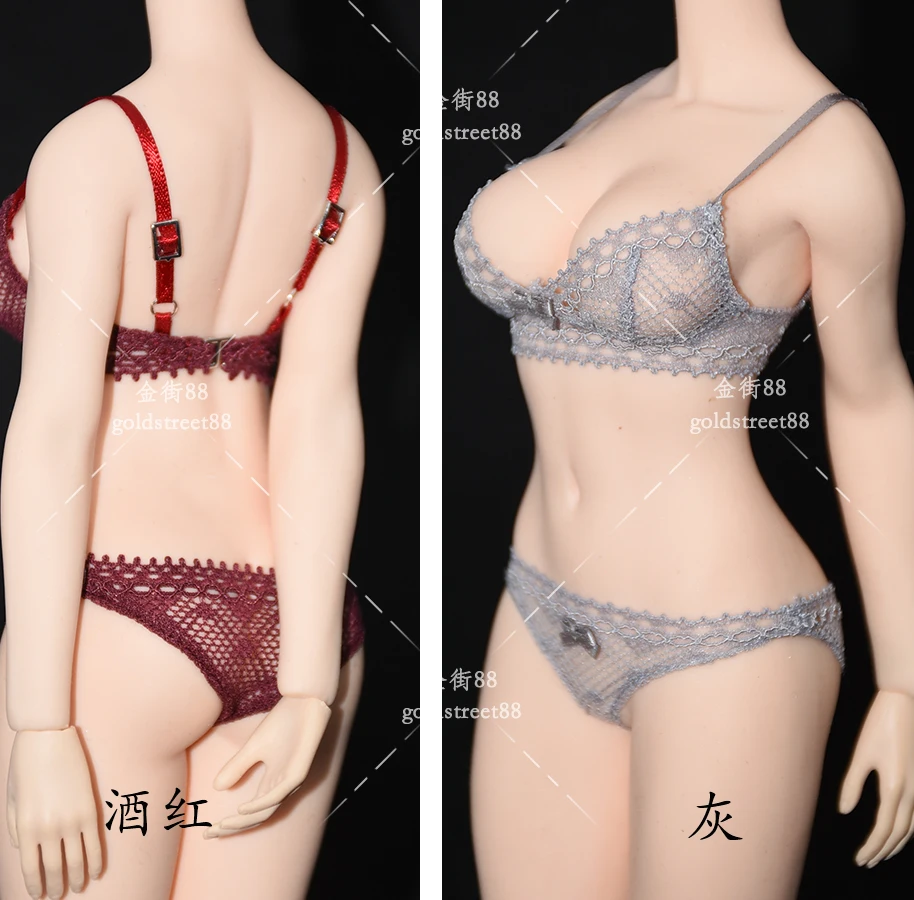 

1/6 tbleague phicen Underwear Bra Underpants Suit with Adjustable Shoulder Straps Fit 12'' Action Figure Body Doll