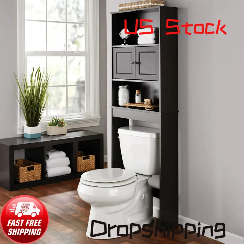 

Mainstays 23”W Space Saver Bathroom Cabinet Over The Toilet Cabinet with 3 Shelves