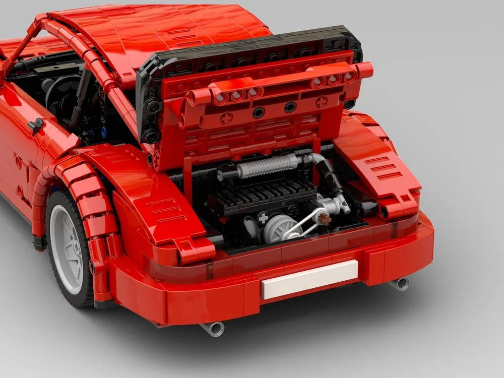 MOC-239017 Крутая модель гоночного автомобиля 964 Turbo (1:12) красного цвета, 1440 деталей, развивающая игрушка для детей, подарок на день рождения для мальчиков (art.: 3920d94bc08fd) - 3920d94bc08fd