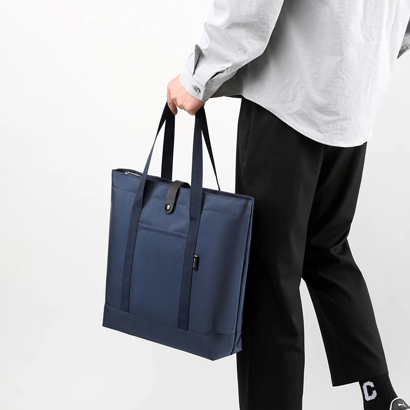 2023 Large Capacity Oxford Men handbag Solid Blue Black Laptop bag Business Meeting Briefcase men Brand Big Size tote bag man