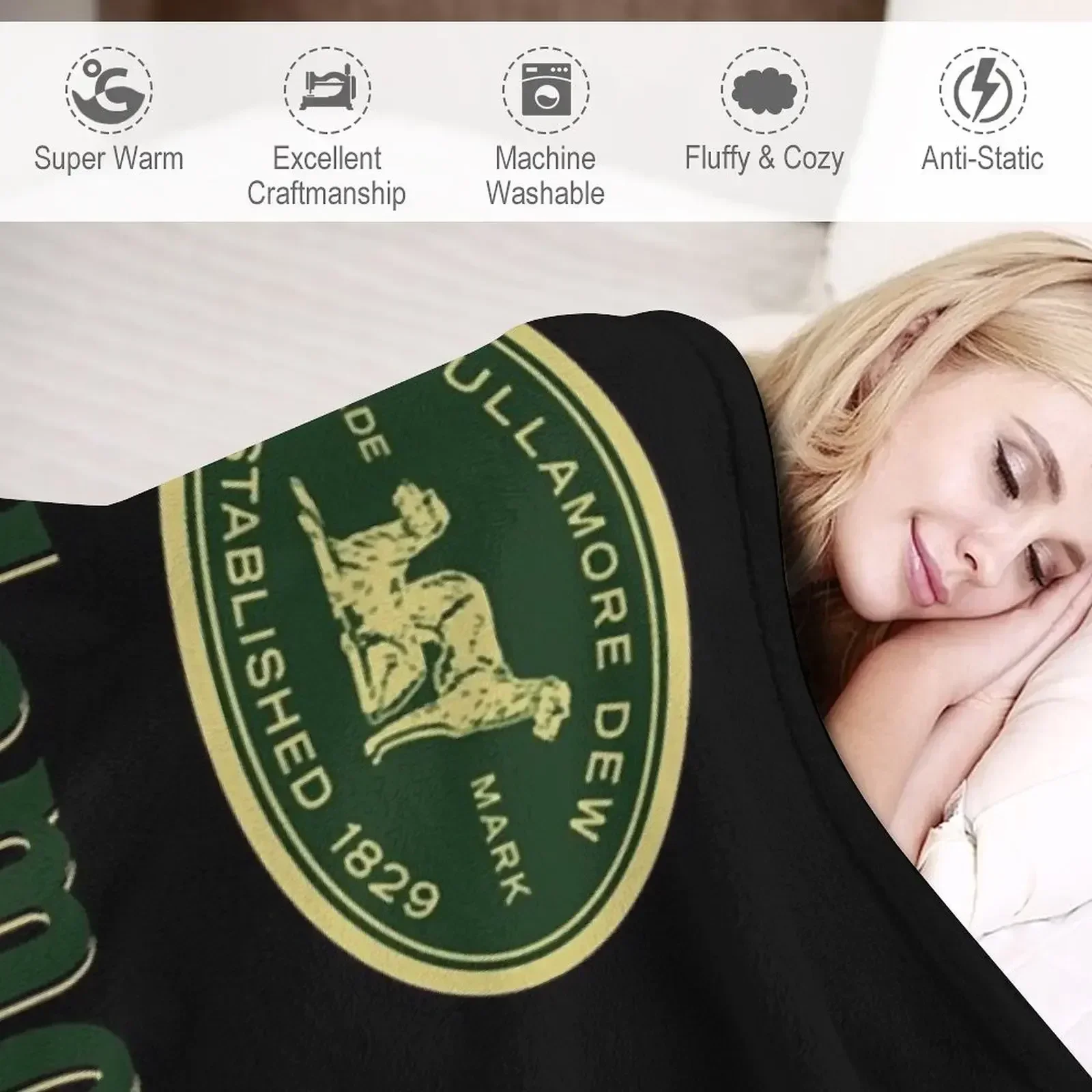 Логотип Tullamore DEW Company местный пивоварный завод! Одеяло Thermals Для путешествий для