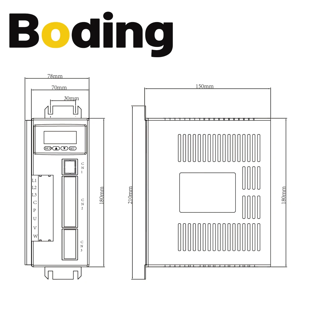 Драйвер серводвигателя переменного тока BODING AASD 10A 15A 20A 30A Вход AC220V 0-3KW для гравера