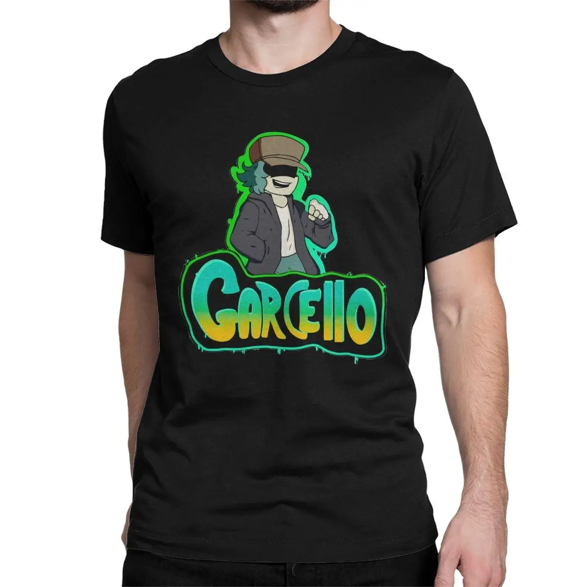 

Garcello Fnf Mod Character Graffiti Friday Night Funkin T Shirts for Men 100% Cotton T-Shirt Anime Tee Shirt Tops Gift Idea