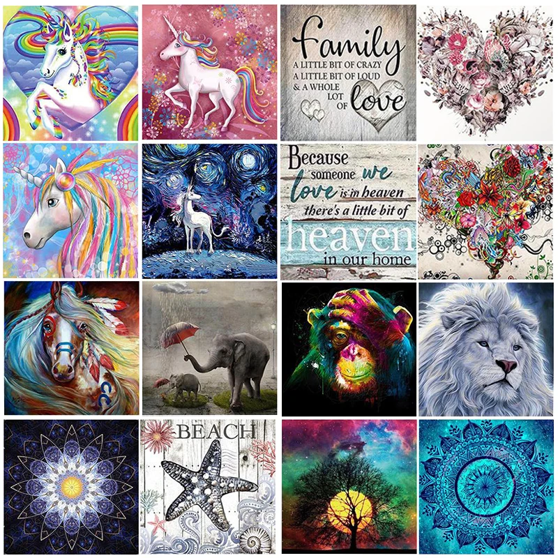 

Unicorn Animal Landscape Wall Decoration Painting Diamond Mosaic Cross Stitch Kit 5d Diy Diamond Painting New Collection 2022