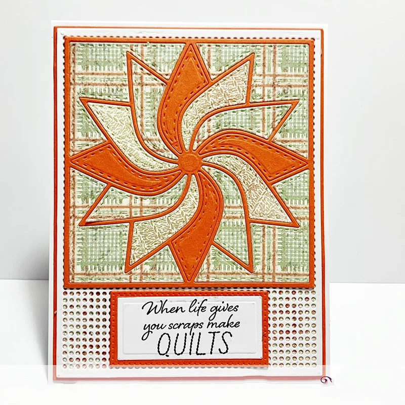 Metal Cutting Dies Rectangular Knitted Frame Photo Album Scrapbooking Clear Stamps Craft Stencils for Decoration Card Making |