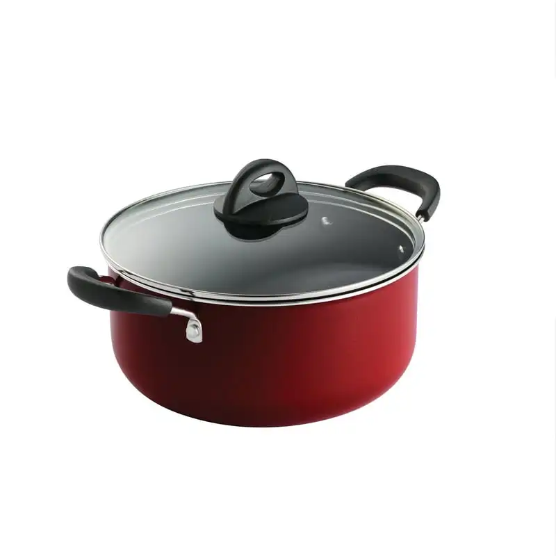 

5 Qt Aluminum Nonstick Covered Dutch Oven – Metallic Red Charcoal grill cover Grill cover waterproof Grill cover Smoke generat