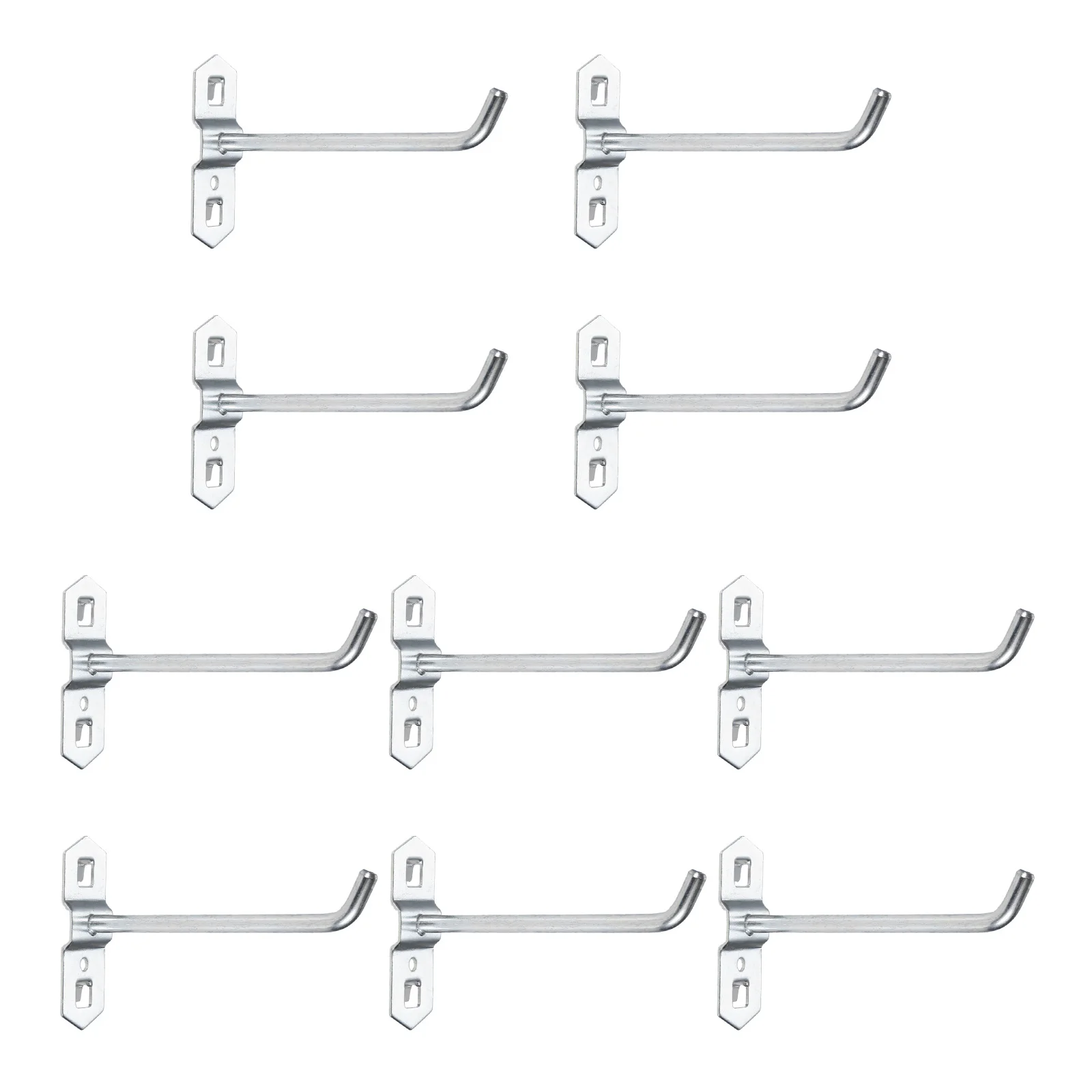 

10PCS 100MM Tool Hanging Hook Metal Display Rack Metal Shop Good Shelf Hooks Thickening Hole Plate Household Kitchen Hooks
