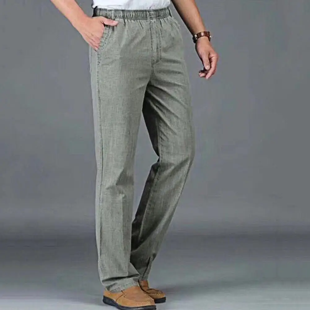 

All Match Quick Drying Deep Crotch Elastic Waist Men Pants for Sports
