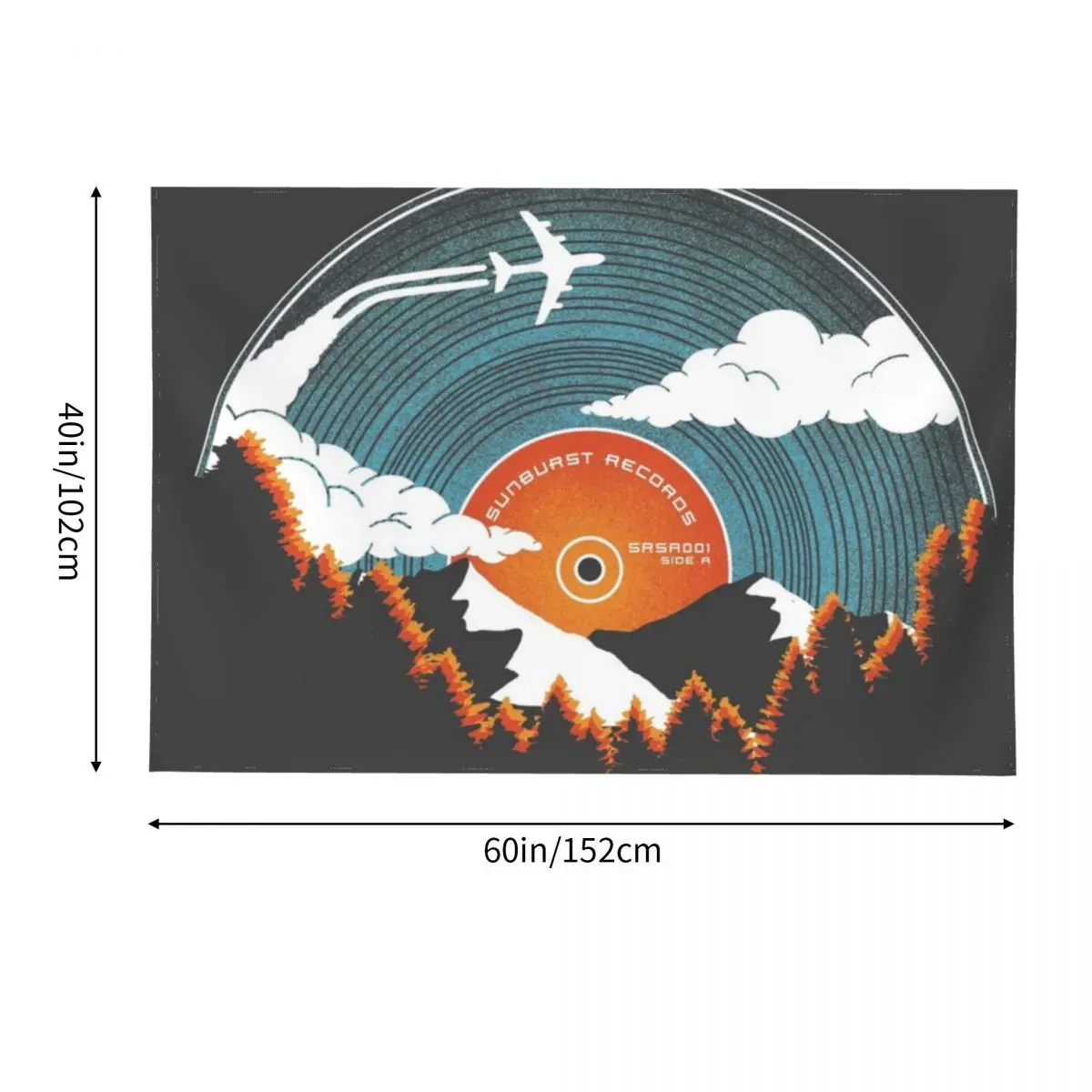Sunburst Records Redux Гобелен Украшения для спальни на стене Обои Домашний декор
