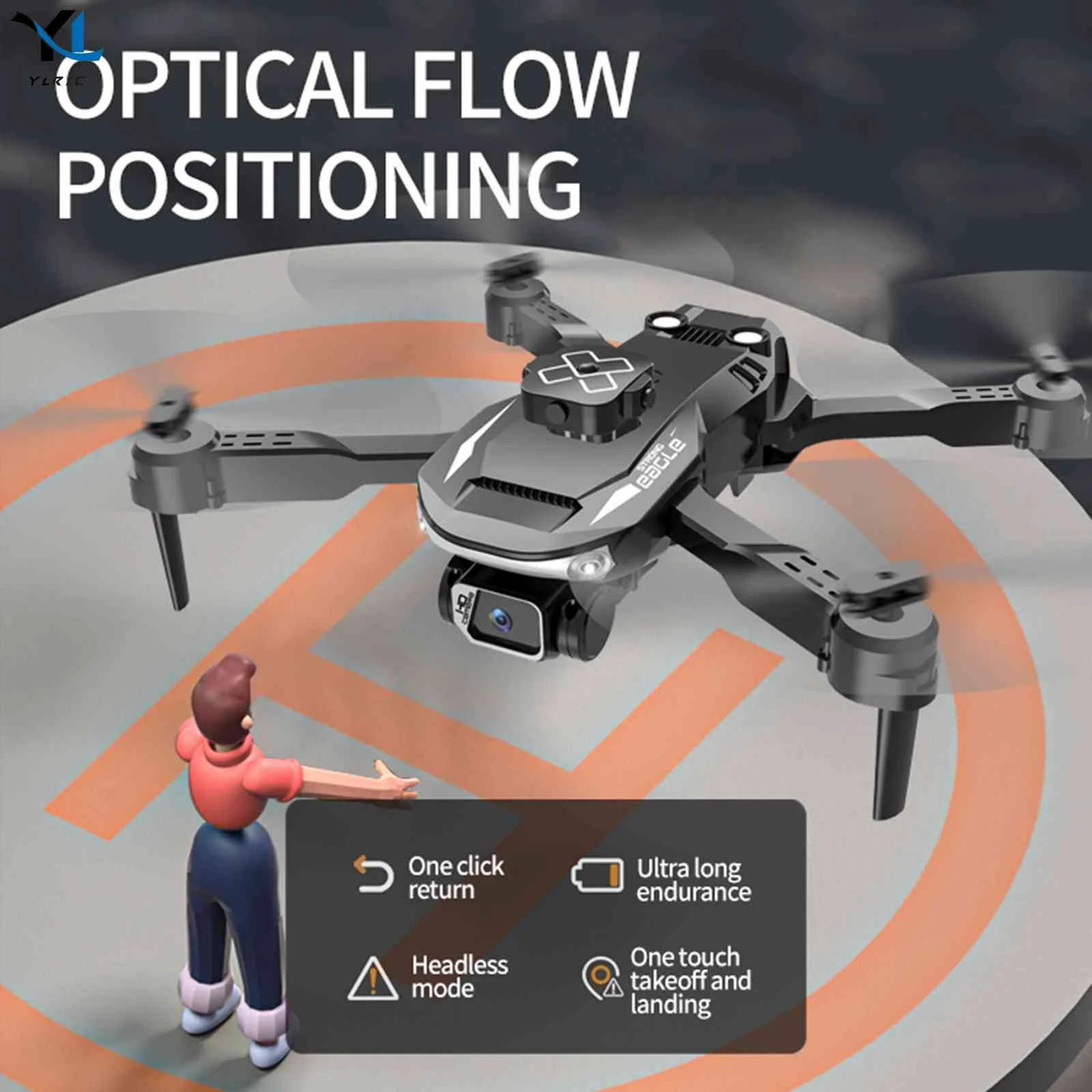 

4K HD Dual Camera Remote Control Quadcopter Aerial Photography 2.4GHz 4CH RC Quadcopter Drone Obstacle Avoidance with LED Lights