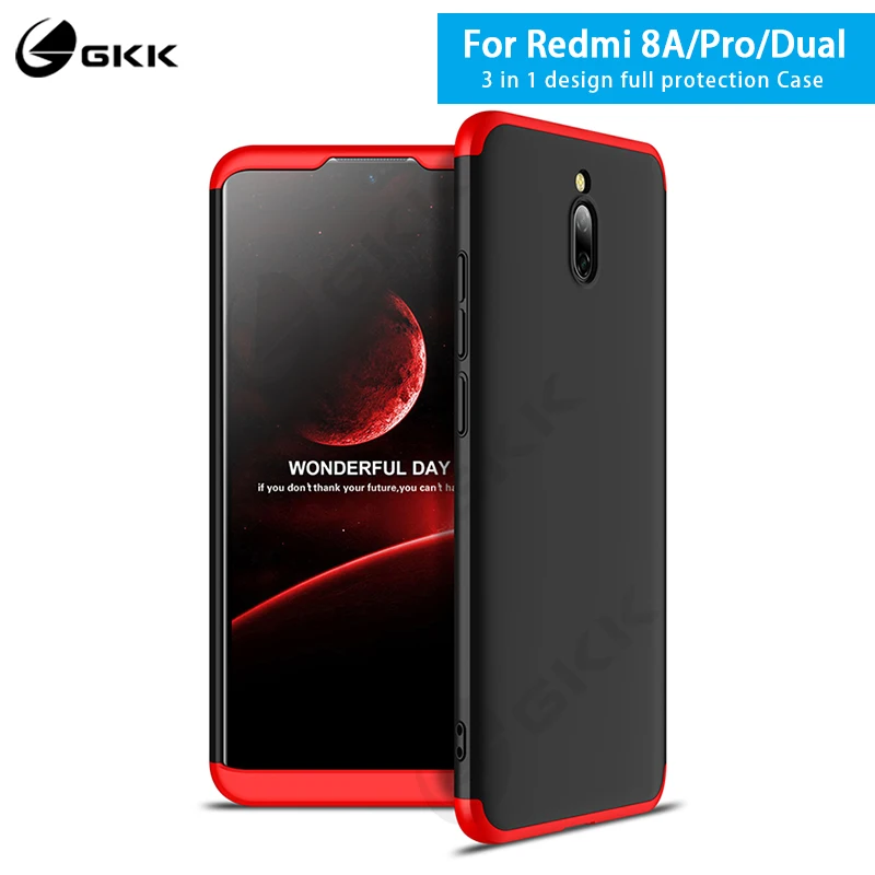 

GKK 3 in 1 full Armor Case for Xiaomi Redmi 8 8A Pro Dual Case Protection Shockproof Hard Matte For Redmi 8 8A Pro Dual Cover