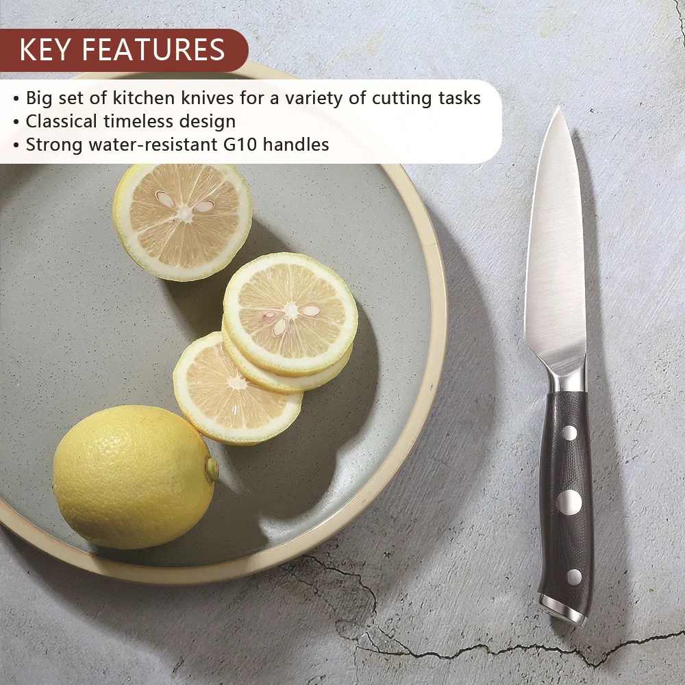 Многофункциональный нож 3 9 дюйма лезвие из стали 7Cr17MoV Ручка G10 острый Кливер