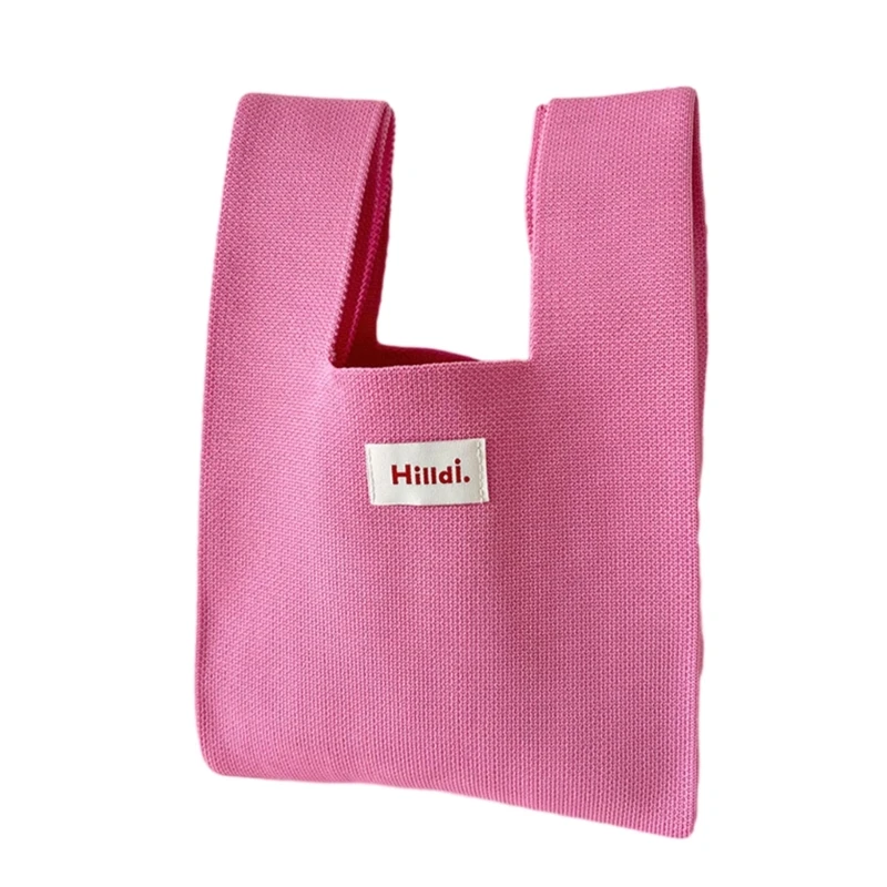 

2023 Tote Bag Versatile Crochet Knitted Handbag Leisure Trendy Bag Cellphone Bag for Girl Women Solid Color Lady Purse