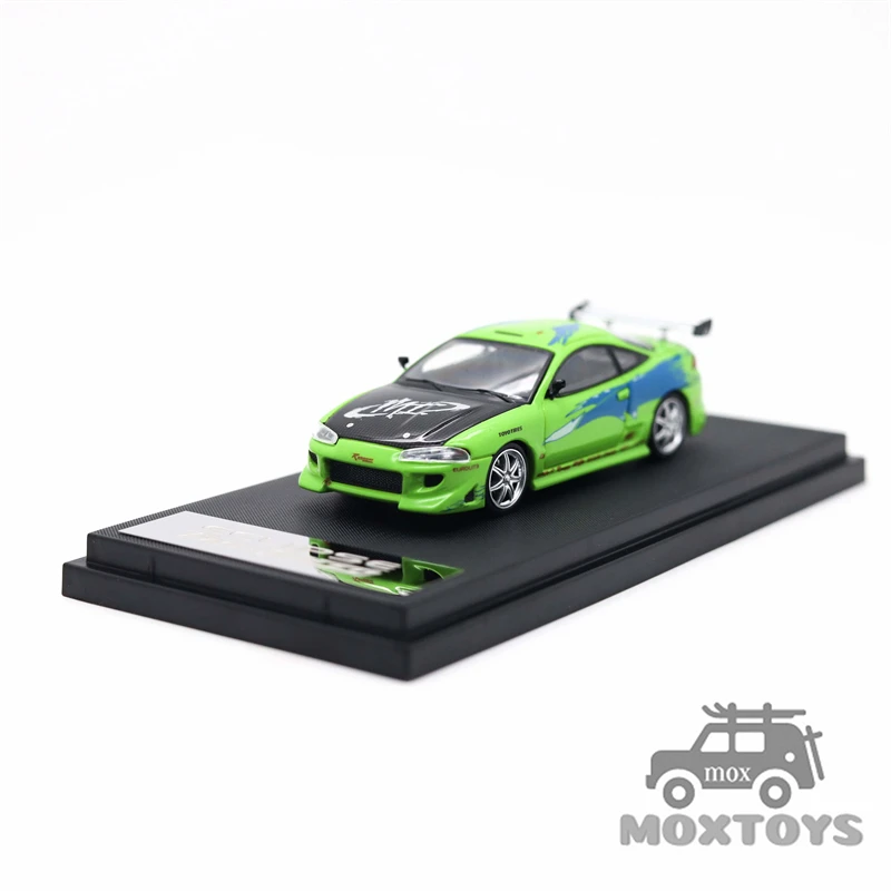 Фото Быстрая скорость FS 1:64 Eclipse D30 Robocar FNF Зеленая литая модель автомобиля №2